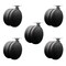 Service Caster 4'' Black Heavy Duty Floor Safe Twin Wheel Casters Top Plate, 5PK SCC-TP02S100-TPR-BLK-5 - alternate 1